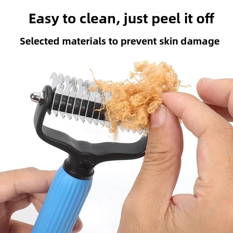 Universal Pet Detangling Comb for Dogs Grooming Tool Double-Sided Stainless Steel for Coat Care & Shedding Removal Easy to Use Essential Grooming