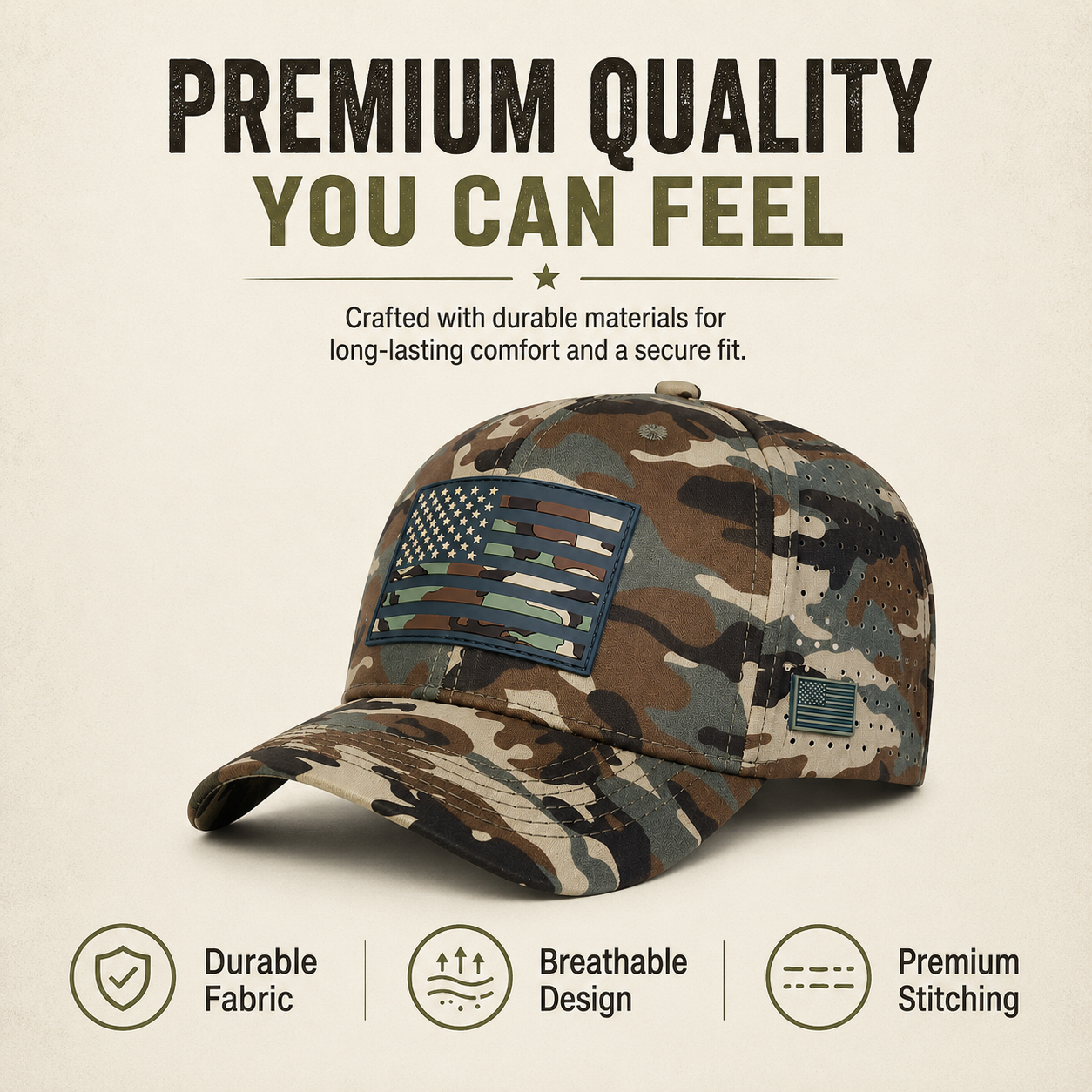 USA Flag Pattern Baseball Cap