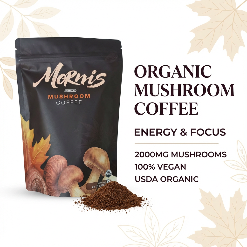 Mornis Organic Mushroom Coffee   30 Servings  6.35oz